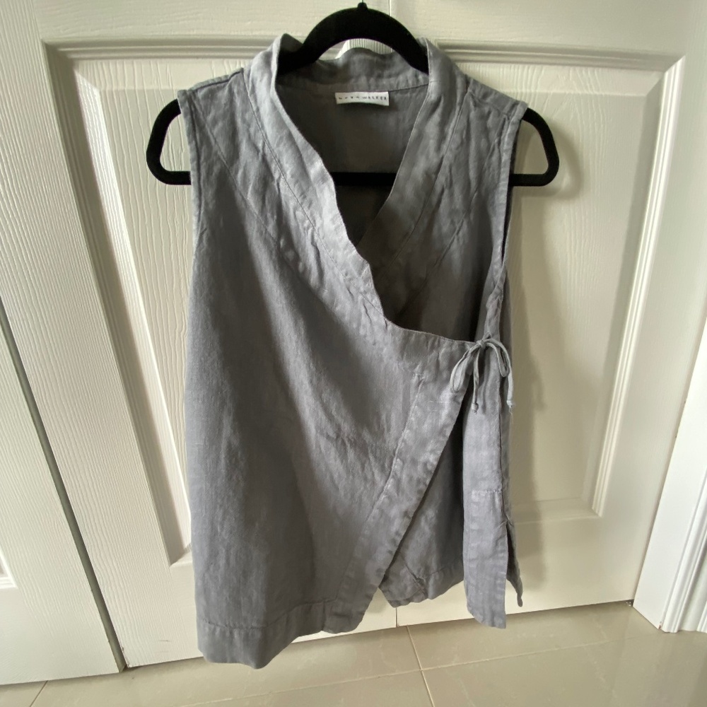 Bryn Walker Asymmetrical Linen Top